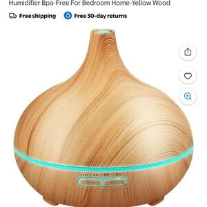 Wood Grain Humidifier with LED Light